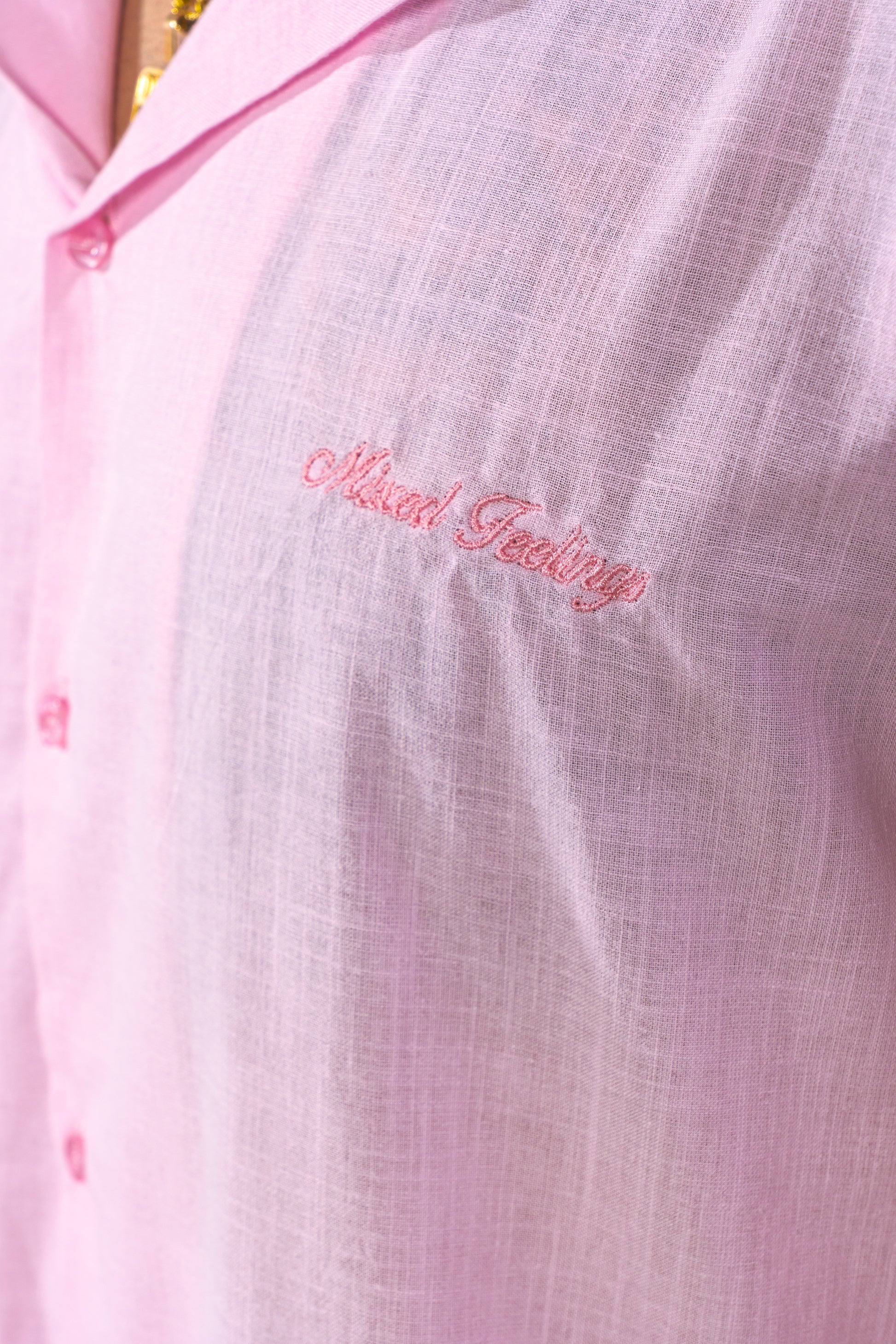Pink Linen Summer Shirt