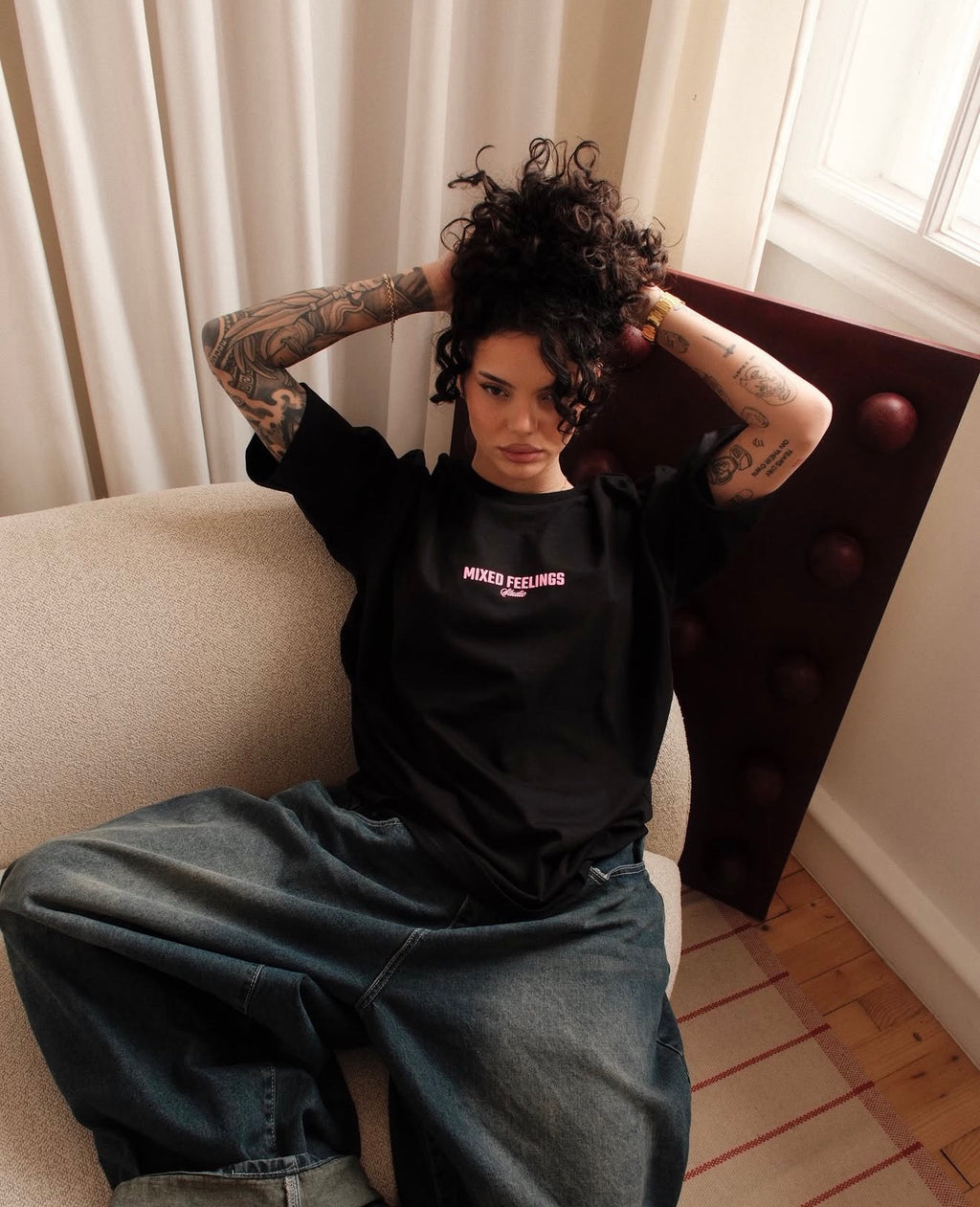 Not Interested Black T-Shirt