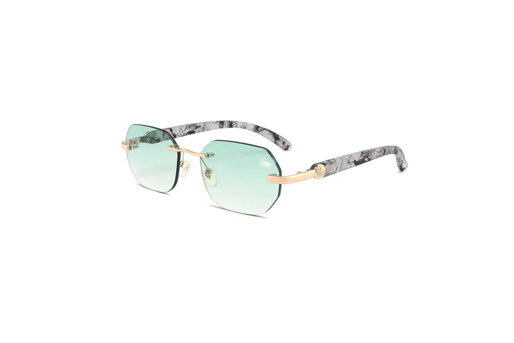 Willow White Marble Gold | Green